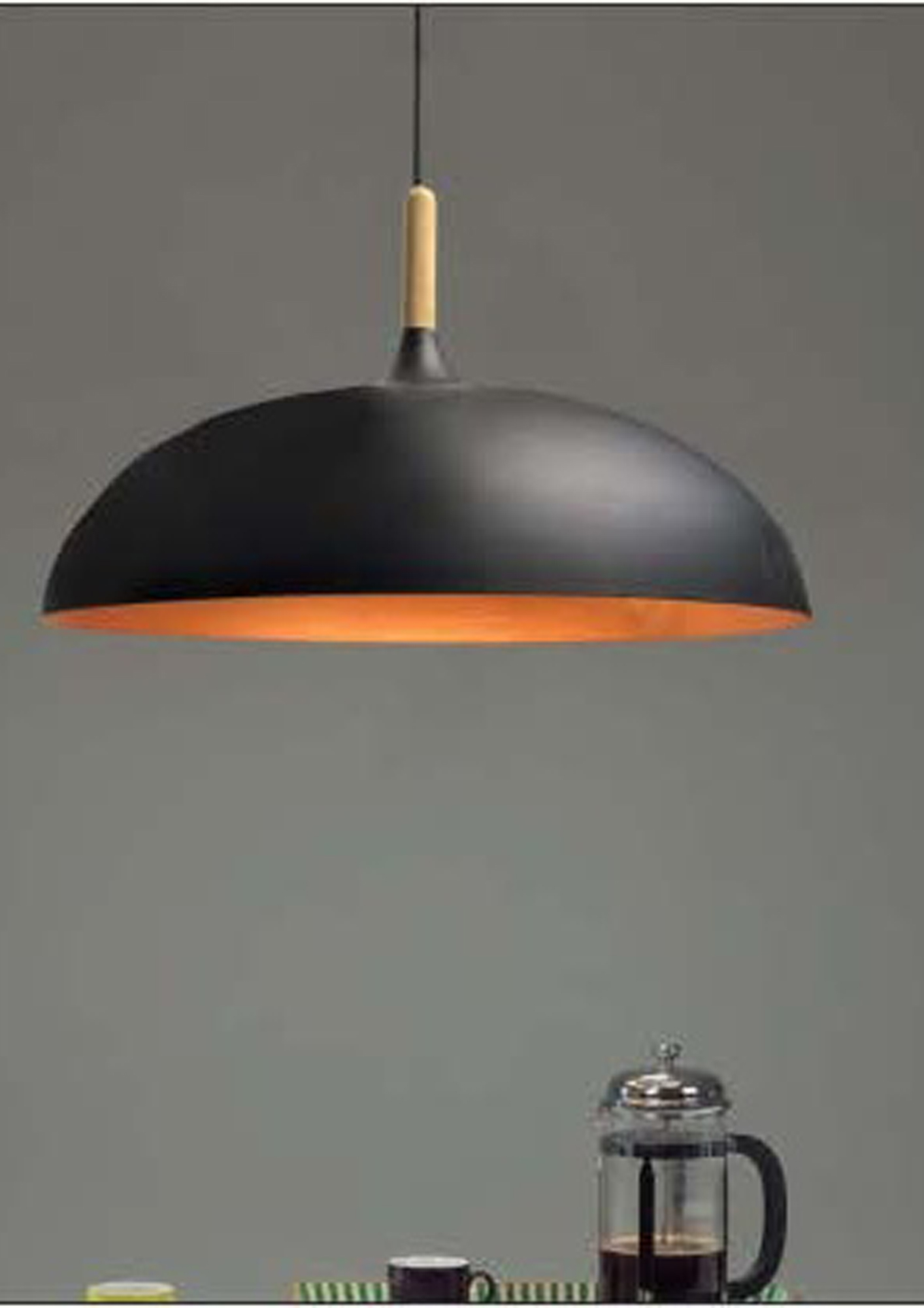 Beyond Lights - Black Dome Pendant- GL